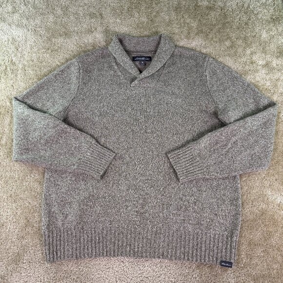 Eddie Bauer Other - Eddie Bauer Mens Size XL Wool Blend Shawl Collar Sweater Comfy Outdoors E965